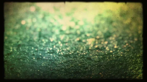 Raindrops Viewed Close Up with a Background Mist and in Slow Motion. Stock-Footage 51240248