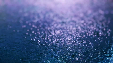 Raindrops Viewed Close Up in Slow Motion. Stock Footage 51129364