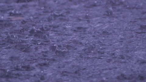 Raindrops on water 2 Stock Footage 92217801