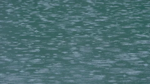 Raindrops on the water Stock Footage 171725480