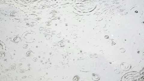 Raindrops on the water surface Video stock 75789036