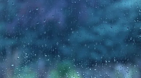RAINDROPS ON A WINDOW 2 Stock Footage 10887656