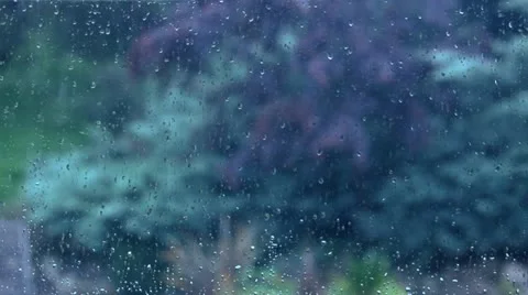 RAINDROPS ON A WINDOW 3 Stock Footage 10887635