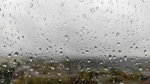 Raindrops on the window, abstract background. Stock Footage 143131095