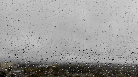 Raindrops on the window, abstract background. Stock Footage 153907023