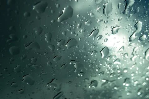 Raindrops on a window after a storm Photos