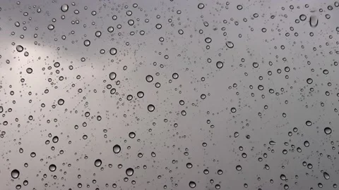 Raindrops on window close up Stock Footage 200770818