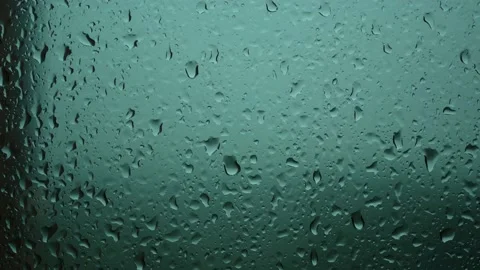 Raindrops on the window close up shot, blured background Stock Footage 147455740