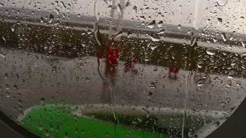 Raindrops on the window. Depressive atmosphere. Stock Footage 117534344