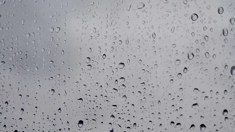 Raindrops on window. A drops of rain flows down the window. Drops of water 库存影片 121287095