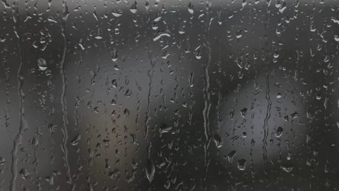 Raindrops on the window during bad weather Stock Footage 298354863