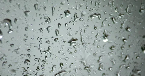 Raindrops on window during heavy rain Stock Footage 155025235