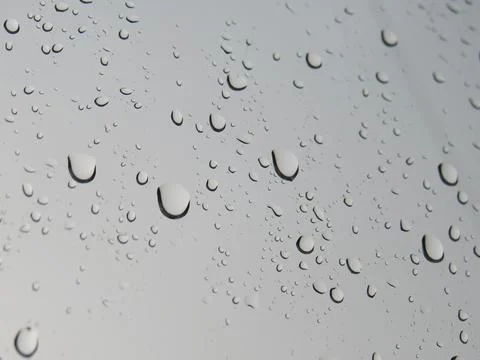 Raindrops on the window during rain Stockfoto's