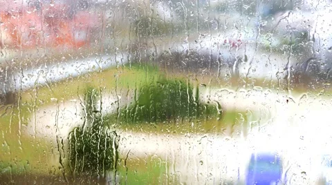 Raindrops on the window Stock Footage 57759252