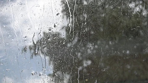 Raindrops on the window Stock Footage 100611707