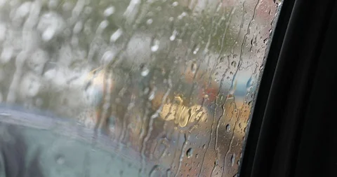 Raindrops on a window Stock Footage 114674721