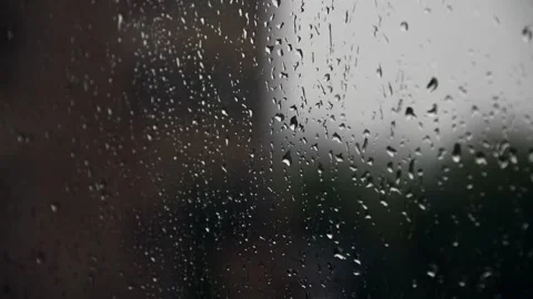 Raindrops on window Stock Footage 252018958