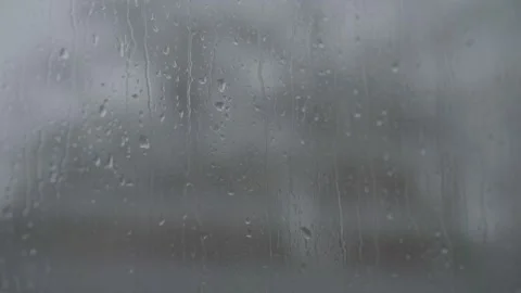 Raindrops on Window Stock Footage 302967546