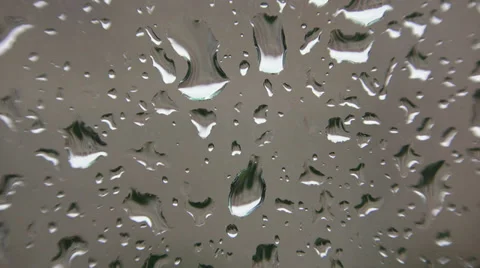 Raindrops on the window glass. 4K. Video stock 38993972