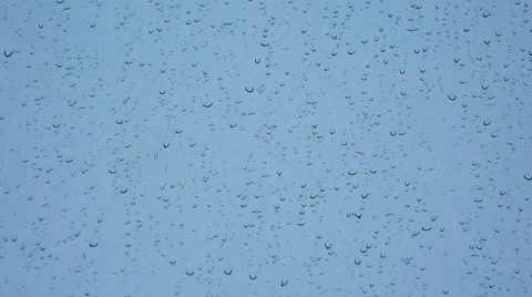 Raindrops on the window glass. 4K. Stock Footage 45837444