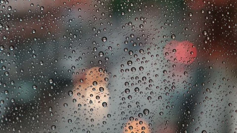Raindrops on the window glass Stock Footage 112258425