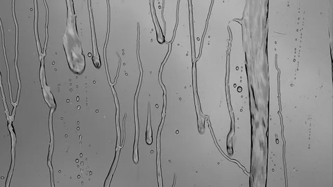Raindrops on window glass Stock Footage 129970603
