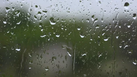 Raindrops on the window glass Stock Footage 272994953