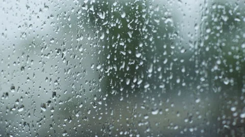 Raindrops on window, Morning light 4K Stock Footage 46297119