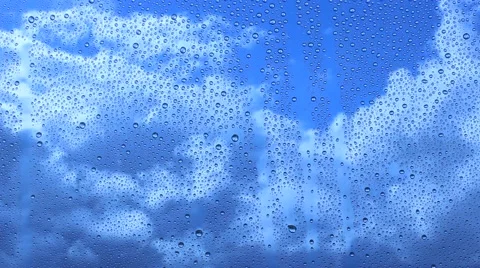 Raindrops on window - pan Video stock 49240406