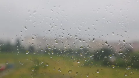 Raindrops on the window pane. Raindrops on the windowpane. Video stock 246584231