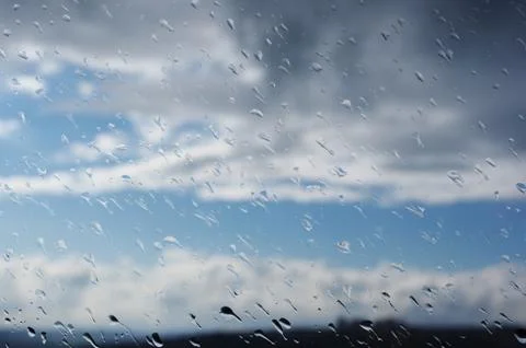 Raindrops on a window Stock Photos