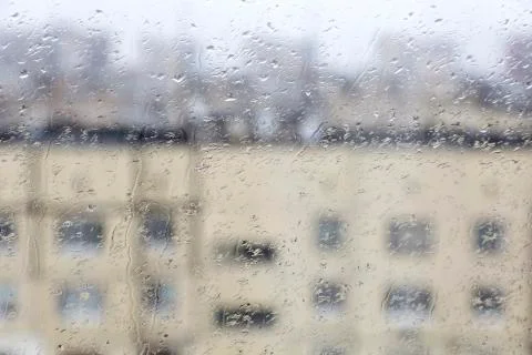 Raindrops on the window Stock Photos