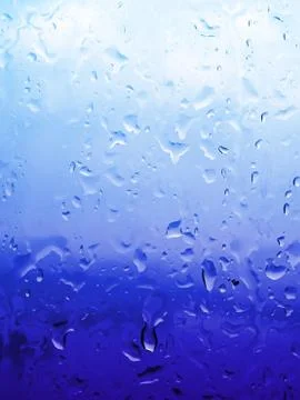Raindrops on the window. Stock Photos