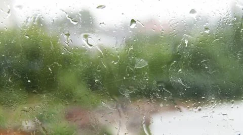 Raindrops on the window Stock Photos