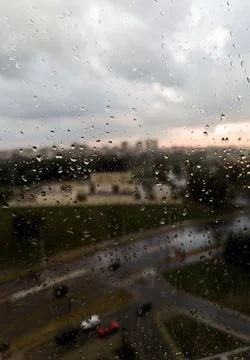 Raindrops on a window Foto stock