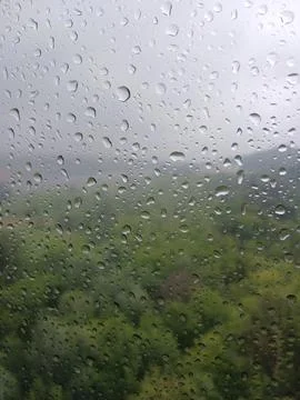 Raindrops on the window Stock Photos