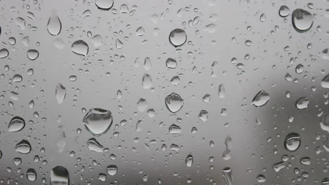 Raindrops  on the window, rainy dark weather Stock Footage 141187942
