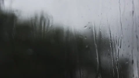 Raindrops on window , rainy day. Background raindrops. blurred background Stock Footage 159670778