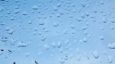 Raindrops on the window. Rainy weather. Stock Footage 287986203