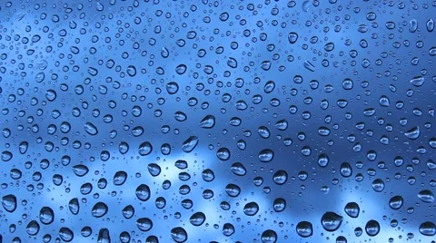 Raindrops on window - shower Stock Footage 49366955