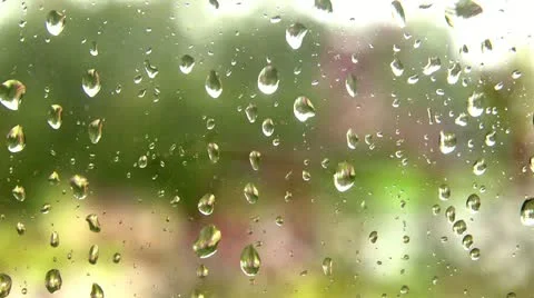 Raindrops on window slo mo Stock Footage 12422246