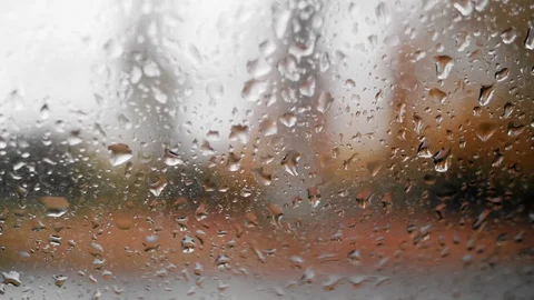 Raindrops on Window Slow Motion 스톡 동영상 81721356