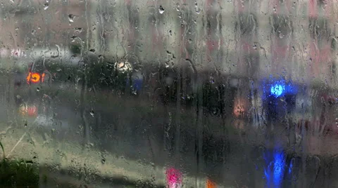 Raindrops on a windowpane 库存影片 54594150