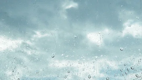 Raindrops on a windowpane Stock Footage 78491812