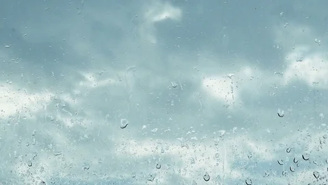 Raindrops on a windowpane Stock Footage 78491982