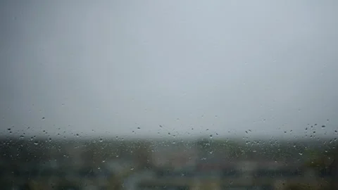 Raindrops on a windowpane Stock Footage 321655233