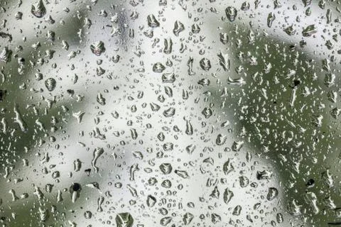 Raindrops on a windowpane Stock Photos