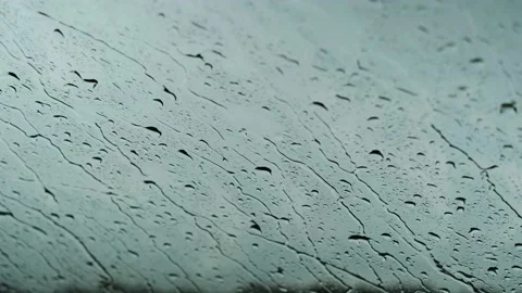 Raindrops on the windshield of the car. Stock Footage 157022927