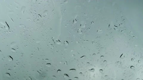 Raindrops on the windshield of the car. Stock Footage 157022935