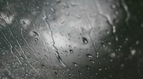 Raindrops on windshield Stock Footage 7340657
